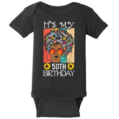 It's My 50th Birthday African American Black Woman 50 Years Baby Bodysuit
