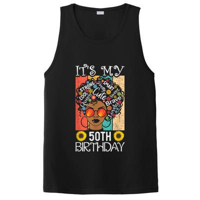 It's My 50th Birthday African American Black Woman 50 Years PosiCharge Competitor Tank