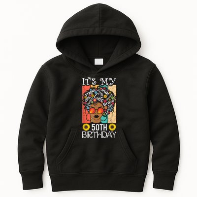 It's My 50th Birthday African American Black Woman 50 Years Kids Hoodie