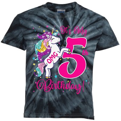 Its My 5 Birthday Unicorn Outfits For Kids Tie-Dye T-Shirt