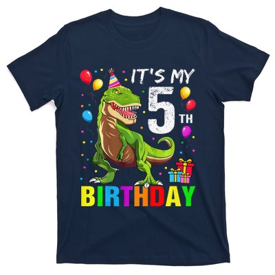 ItS My 5th Birthday Happy 5 Year Trex T-Shirt