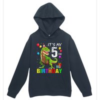 ItS My 5th Birthday Happy 5 Year Trex Urban Pullover Hoodie