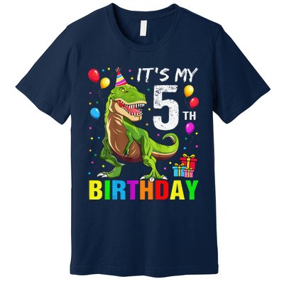 ItS My 5th Birthday Happy 5 Year Trex Premium T-Shirt