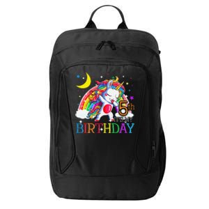 It's My 5th Birthday Unicorn 5 Year Olds Outfit Cute City Backpack