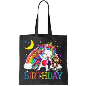 It's My 5th Birthday Unicorn 5 Year Olds Outfit Cute Tote Bag