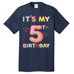 Its My 5th Birthday Sweet Donuts Funny 5 Year Old Tall T-Shirt