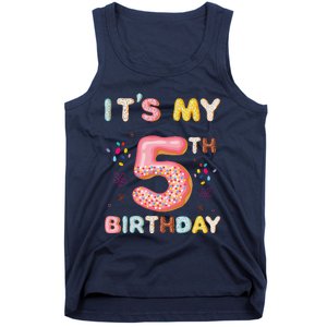 Its My 5th Birthday Sweet Donuts Funny 5 Year Old Tank Top