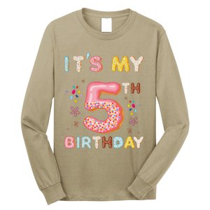 Its My 5th Birthday Sweet Donuts Funny 5 Year Old Long Sleeve Shirt