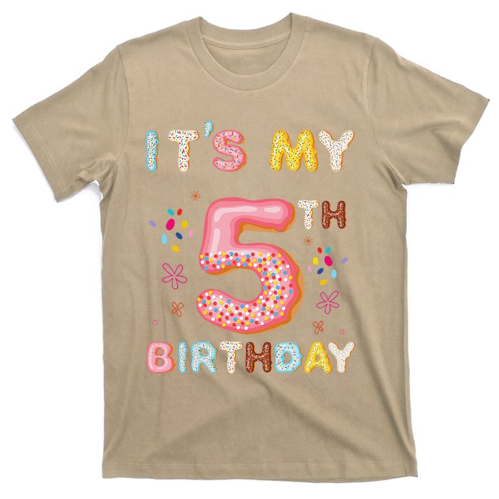 Its My 5th Birthday Sweet Donuts Funny 5 Year Old T-Shirt