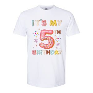 Its My 5th Birthday Sweet Donuts Funny 5 Year Old Softstyle CVC T-Shirt