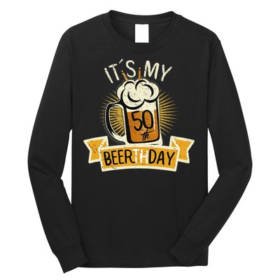 It's my 50th Beerth Day Birthday Beer Candle Long Sleeve Shirt