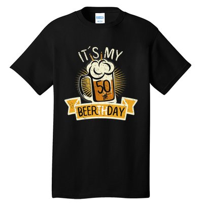 It's my 50th Beerth Day Birthday Beer Candle Tall T-Shirt