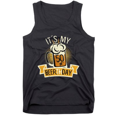 It's my 50th Beerth Day Birthday Beer Candle Tank Top