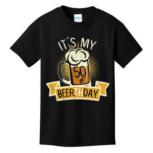 It's my 50th Beerth Day Birthday Beer Candle Kids T-Shirt