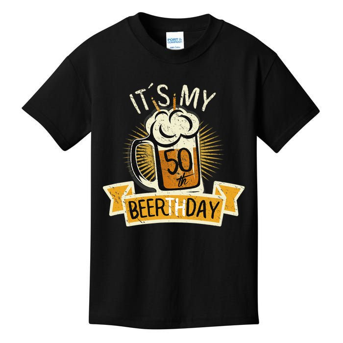 It's my 50th Beerth Day Birthday Beer Candle Kids T-Shirt