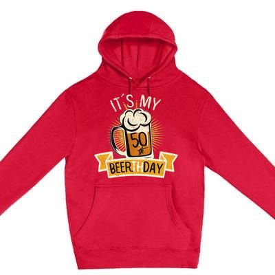 It's my 50th Beerth Day Birthday Beer Candle Premium Pullover Hoodie