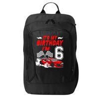 ItS My 6th Birthday Boy Race Car Racing 6 Years Old City Backpack