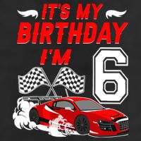 ItS My 6th Birthday Boy Race Car Racing 6 Years Old 11oz C Handle Ceramic Mug