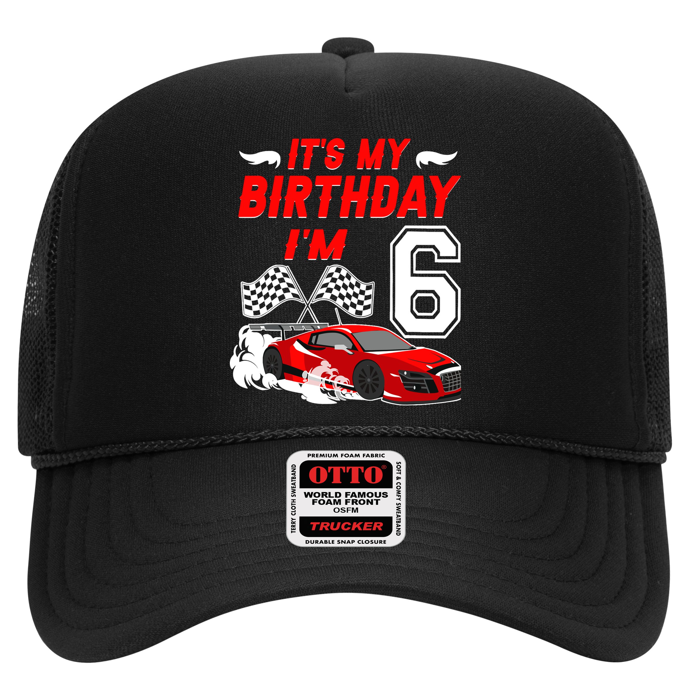 ItS My 6th Birthday Boy Race Car Racing 6 Years Old Hat