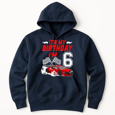 ItS My 6th Birthday Boy Race Car Racing 6 Years Old Hoodie