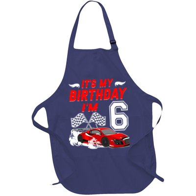ItS My 6th Birthday Boy Race Car Racing 6 Years Old Apron