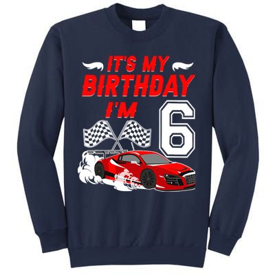 ItS My 6th Birthday Boy Race Car Racing 6 Years Old Sweatshirt