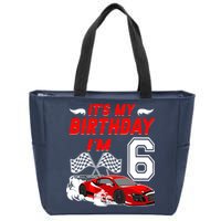 ItS My 6th Birthday Boy Race Car Racing 6 Years Old Zip Tote Bag