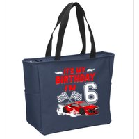 ItS My 6th Birthday Boy Race Car Racing 6 Years Old Zip Tote Bag