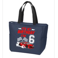 ItS My 6th Birthday Boy Race Car Racing 6 Years Old Zip Tote Bag