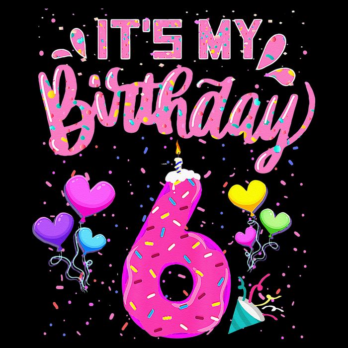 Its My 6th Birthday Doughnut Happy 6 Years Old Girl Kids Bucket Hat