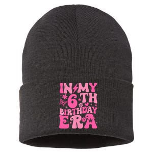 In My 6th Birthday Era Girl 6 Years Birthday Boy Girl Sustainable Knit Beanie