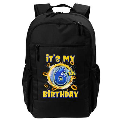 ItS My 6th Birthday 6 Years Old Birthday Boy Hedgehog Backpack