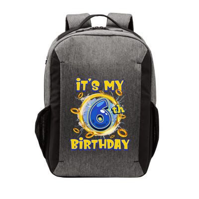 ItS My 6th Birthday 6 Years Old Birthday Boy Hedgehog Vector Backpack