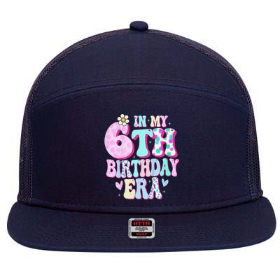 In My 6th Birthday Era Girl Gifts Six Bday 6 Year Old Cute 7 Panel Mesh Trucker Snapback Hat