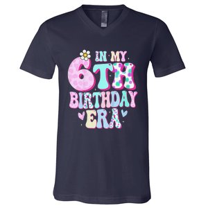 In My 6th Birthday Era Girl Gifts Six Bday 6 Year Old Cute V-Neck T-Shirt