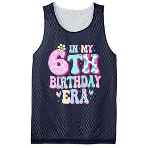 In My 6th Birthday Era Girl Gifts Six Bday 6 Year Old Cute Mesh Reversible Basketball Jersey Tank