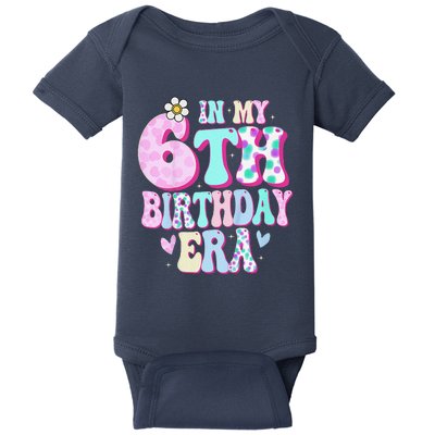 In My 6th Birthday Era Girl Gifts Six Bday 6 Year Old Cute Baby Bodysuit