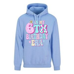 In My 6th Birthday Era Girl Gifts Six Bday 6 Year Old Cute Unisex Surf Hoodie