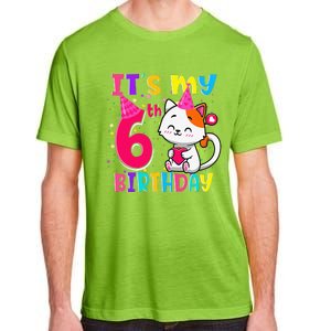 Its My 6th Birthday Gifts 6 Year Old Funny Cat Lover Adult ChromaSoft Performance T-Shirt