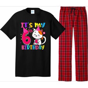 Its My 6th Birthday Gifts 6 Year Old Funny Cat Lover Pajama Set