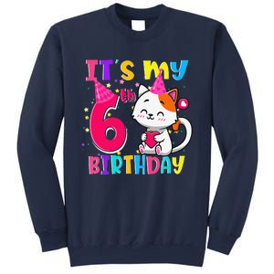 Its My 6th Birthday Gifts 6 Year Old Funny Cat Lover Sweatshirt