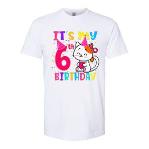 Its My 6th Birthday Gifts 6 Year Old Funny Cat Lover Softstyle CVC T-Shirt