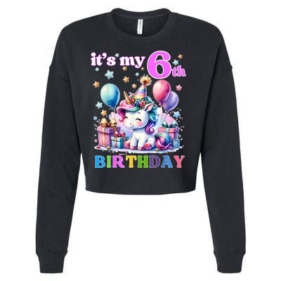 It's My 6th Birthday - 6th Birthday  Cropped Pullover Crew