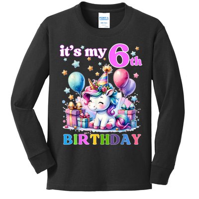 It's My 6th Birthday - 6th Birthday  Kids Long Sleeve Shirt