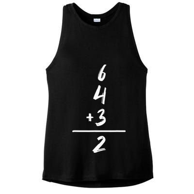 Inspired Math 6 4 3 2 Double Play Softball Baseball Ladies PosiCharge Tri-Blend Wicking Tank