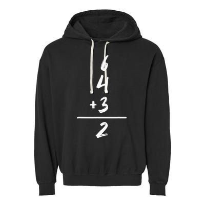 Inspired Math 6 4 3 2 Double Play Softball Baseball Garment-Dyed Fleece Hoodie