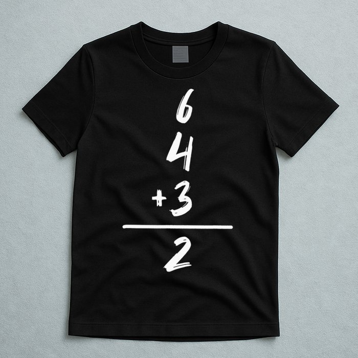 Inspired Math 6 4 3 2 Double Play Softball Baseball T-Shirt