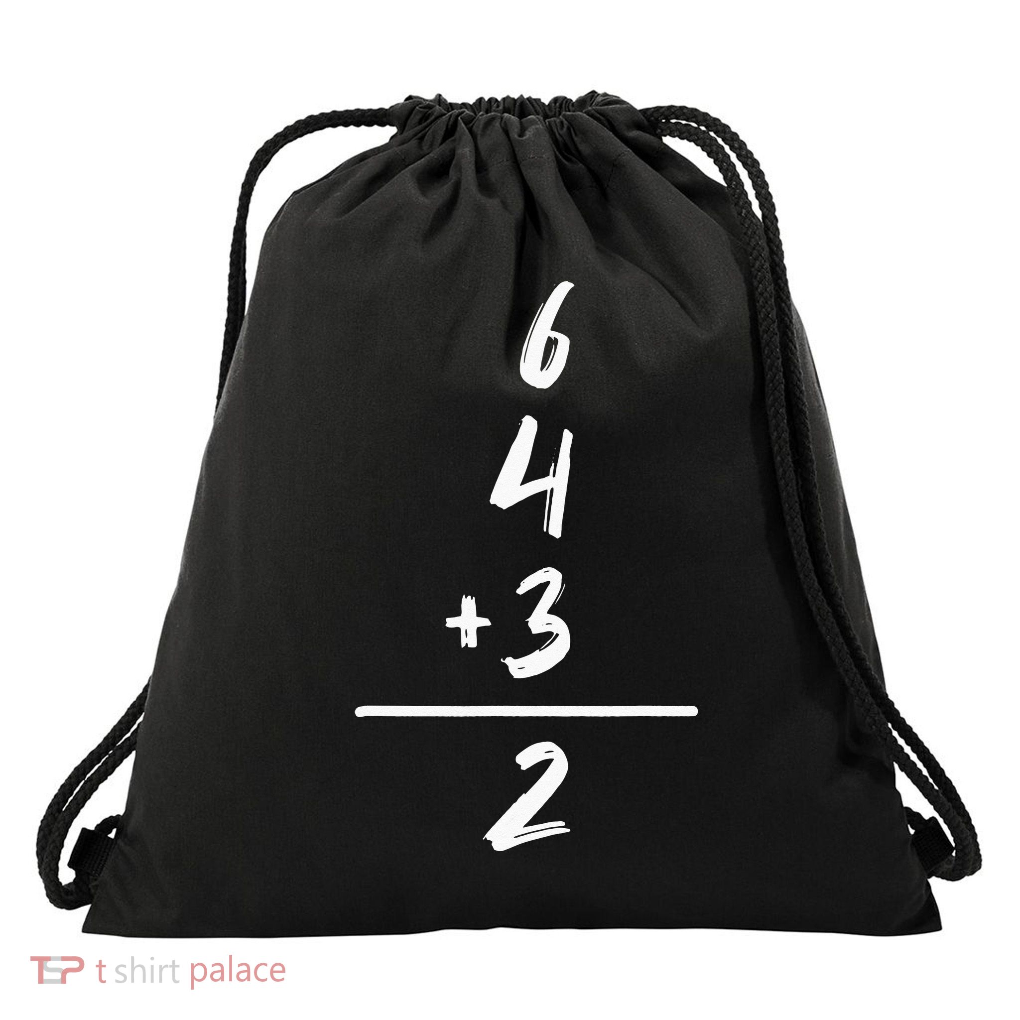 Inspired Math 6 4 3 2 Double Play Softball Baseball Drawstring Bag