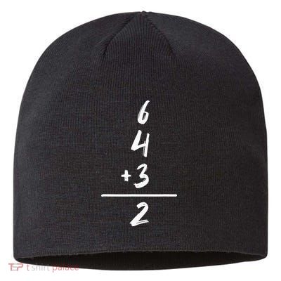 Inspired Math 6 4 3 2 Double Play Softball Baseball Sustainable Beanie