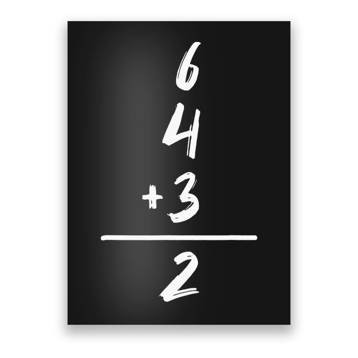 Inspired Math 6 4 3 2 Double Play Softball Baseball Poster